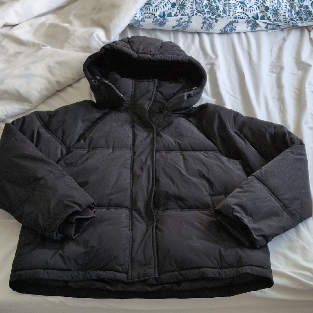 Express Black Puffer Jacket - Picture 1 of 6